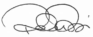 Signature du représentant légal de V2 S.p.A.