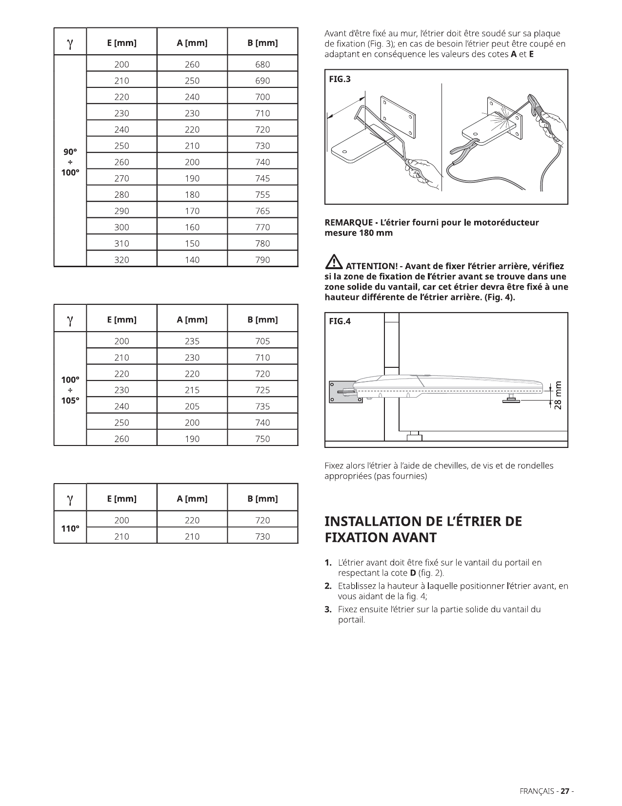 FIG.3 - Soudure de l'étrier arrière sur sa plaque de fixation.