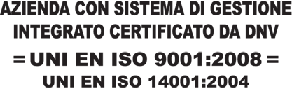 Certification système de gestion intégré DNV - UNI EN ISO 9001:2008 et UNI EN ISO 14001:2004