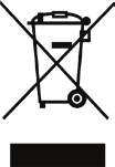 Pictogramme poubelle barrée pour le recyclage