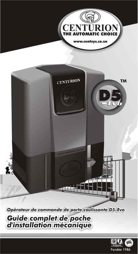Opérateur de commande de porte coulissante CENTURION D5-Evo