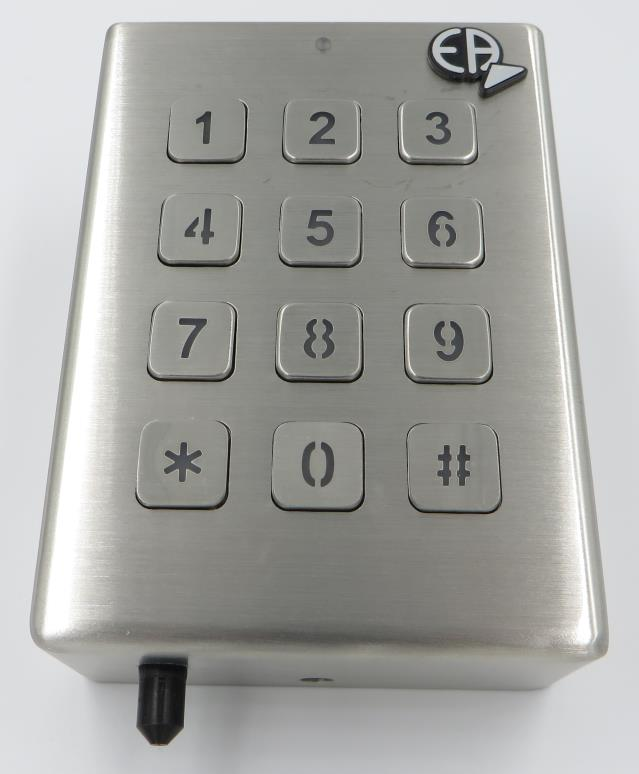 Clavier à code CLEA2 INOX en boîtier inox avec touches 0 à 9, étoile et dièse