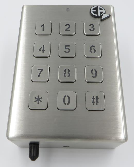 Clavier CLEA2 INOX avec repérage de la led bicolore Rouge et Verte et de l'antenne radio