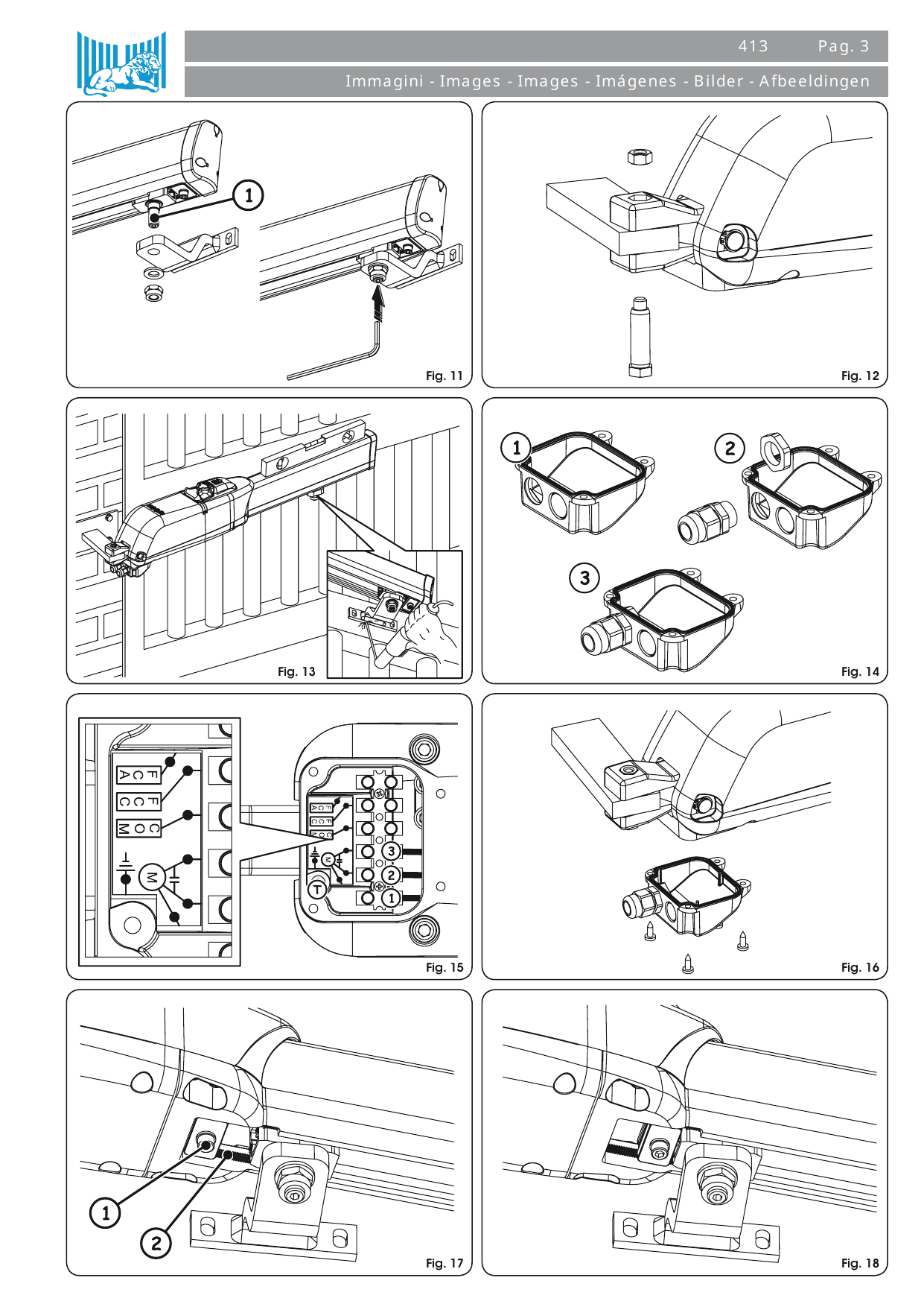 Fig. 11 — Assemblage de la patte antérieure, logement hexagonal CH=5