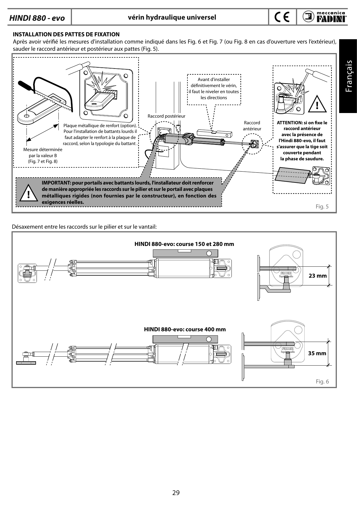 Fig. 5 — Soudure des raccords antérieur et postérieur aux pattes