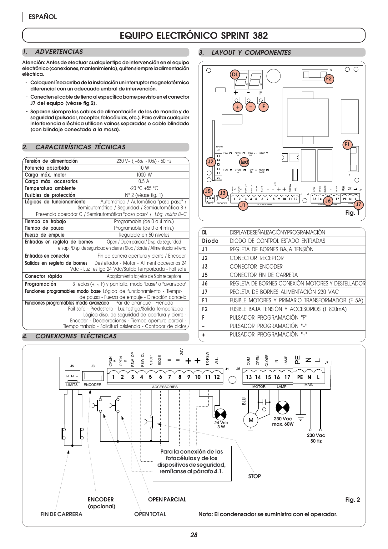 Fig. 1 — Layout de la tarjeta SPRINT 382