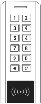 Clavier multifonction DCD300 avec touches numériques et lecteur RFID