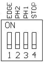 Commutateur DIP 4 positions EDGE PH2 PH1 STOP