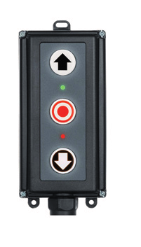 Boîtier 3 boutons CS-I : bouton MONTÉ, bouton STOP, bouton DESCENTE