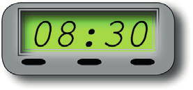 Horloge programmable à affichage 08:30