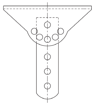 Configuration COL S1 de l'attache poteau