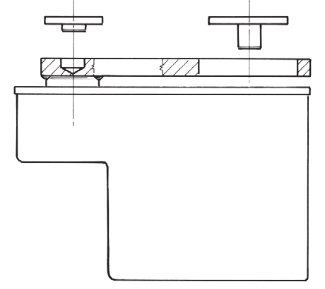 Boulons A et B de fixation du couvercle sur le caisson