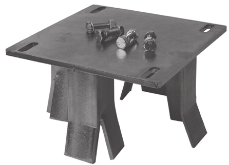 Plaque de fixation à cimenter avec visserie