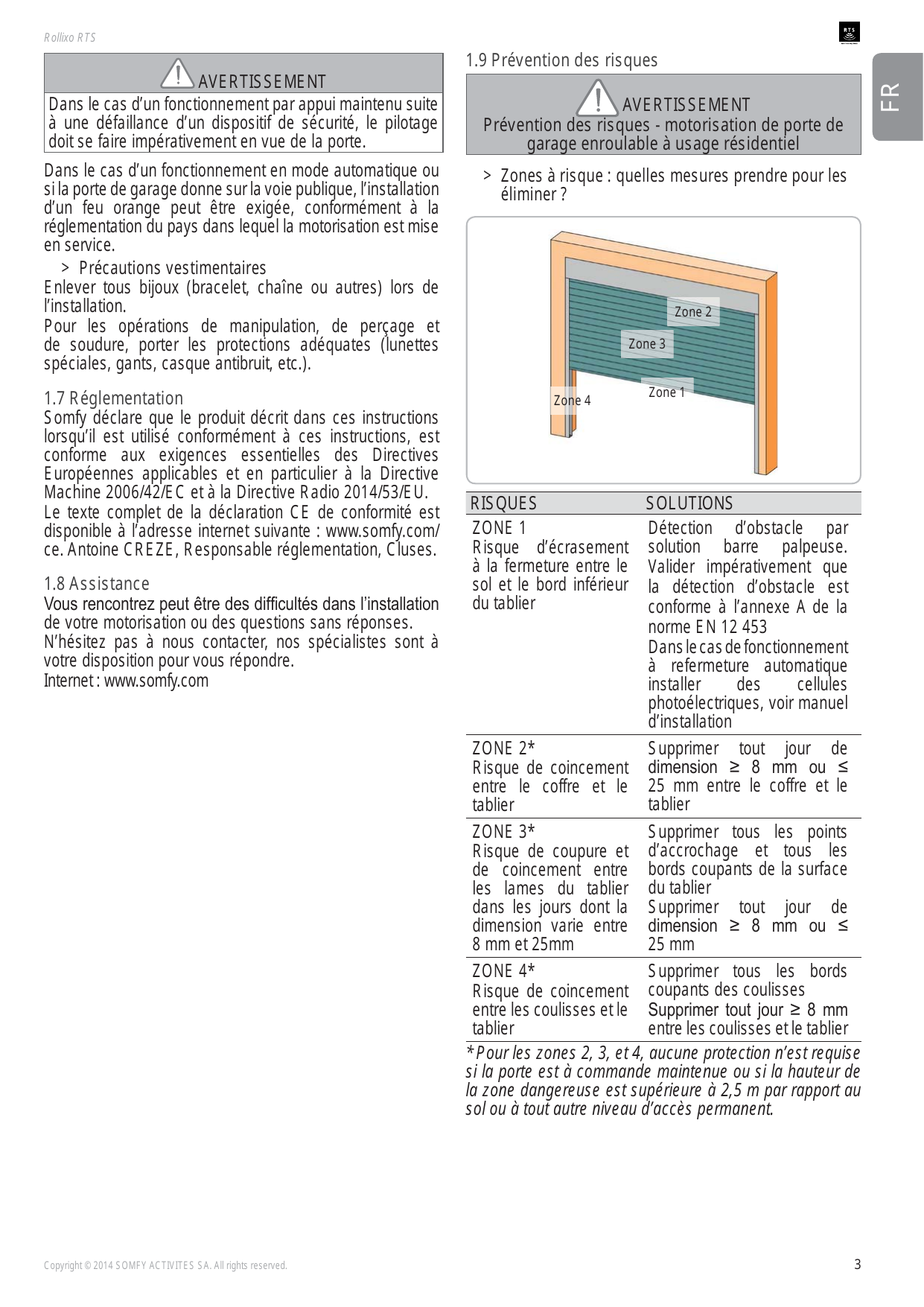Raccordement moteur RDO CSI et anti-chute au récepteur