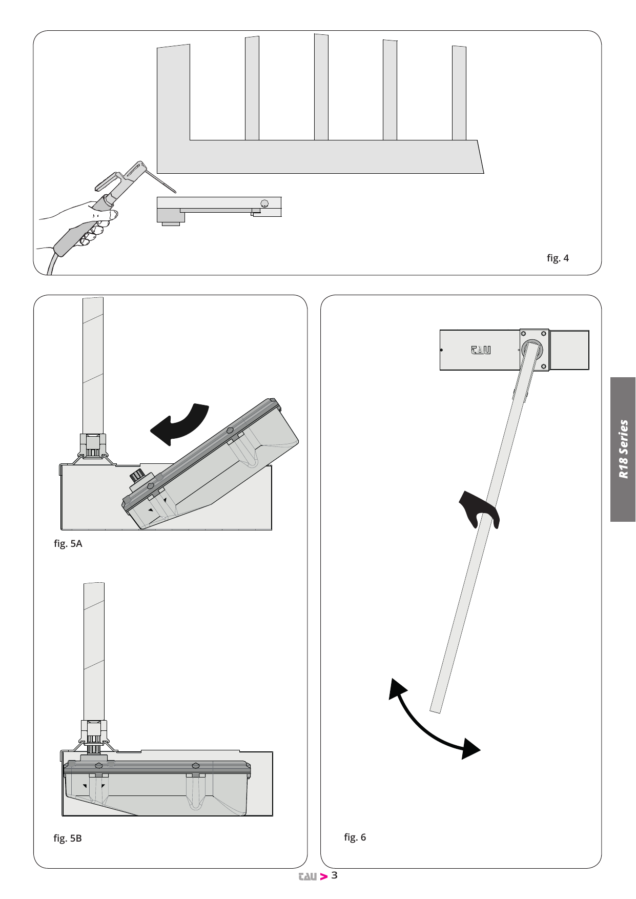 fig. 4 — Application du produit anticorrosion / scellement