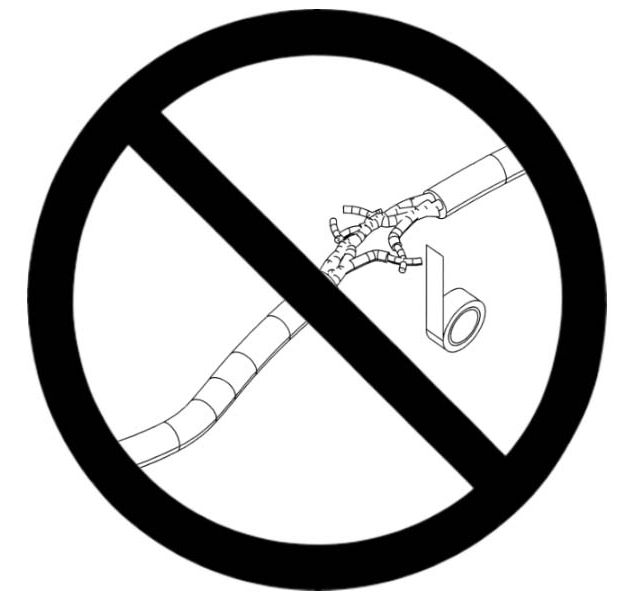 Interdiction de raccordement enterré au niveau des tubes