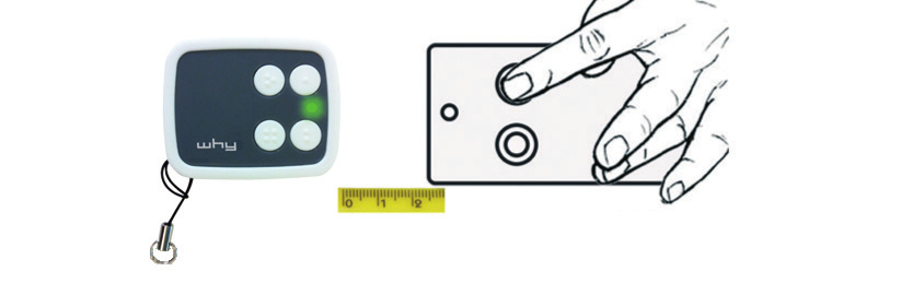 Deux télécommandes positionnées dos à dos à 4-5 cm de distance pour la copie du code