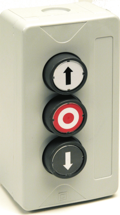 Boîtier de commande 3 boutons Ouverture, Stop, Fermeture